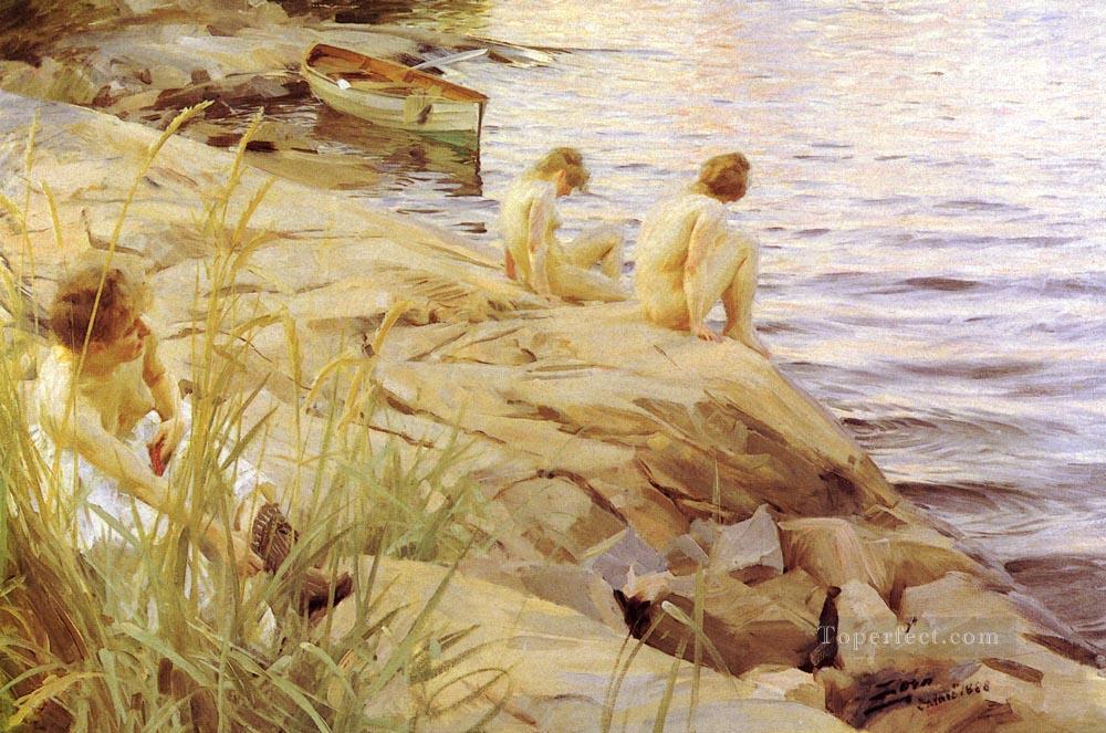 Ute foremost Sweden Anders Zorn Oil Paintings